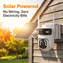 ICAM365 A444 FHD 4MP+4MP Battery Solar PTZ Camera