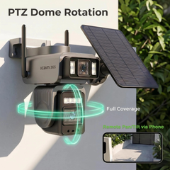 ICAM365 A440 4MP+4MP Battery Solar PTZ Camera - 265