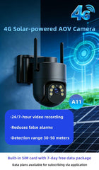 كاميرا الإنترنت بالطاقة الشمسية 4G AOV بدقة 5 ميجابكسل ICAM365 A11
