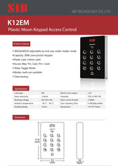 SIB ACCESS CONTROL K12EM WITH MOON KEYPADS