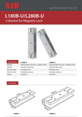 SIB L280B-U ELECTRIC LOCK BRACKET NO FRAME 180*28*40mm