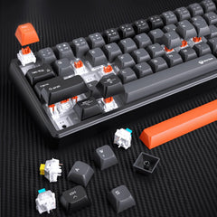 MEETION MK14 Wired+2.4G+Bluetooth RGB Backlit Mechanical Gaming Keyboard