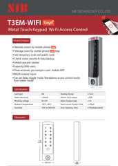 SIB T3EM-WIFI METAL TOUCH KEYPAD WIFI ACCESS CONTROL