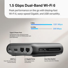 TP-LINK TL-WR1502X AX1500 Wi-Fi 6 Pocket Travel Router