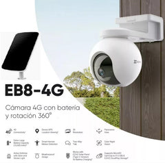 EZVIZ CS-EB8-R100-1K3FL4GA EB8(With SOLAR PANEL) 3MP Pan & Tilt 4G Battery Camera