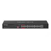 MERCUSYS MS128GP محول جيجابت بـ 28 منفذاً يُركب على الحامل مع 24 منفذاً بخاصية PoE+