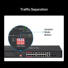 MERCUSYS MS120GP 20-Port Gigabit Rackmount Switch with 16-Port PoE+