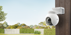 EZVIZ CS-EB8/SP-R200(4K W4GA) EB8 4G outdoor security camera kit with solar charging panel.