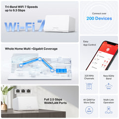 MERCUSYS BE9300 Whole Home Mesh Wi-Fi 7 System