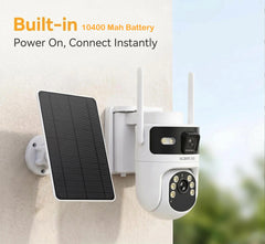 ICAM365 A444 FHD 4MP+4MP Battery Solar PTZ Camera