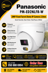 PANASONIC PM-ED2NLFR-W 2MP Fixed Turret Dome IP Camera 2.8mm