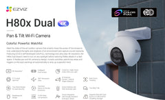 EZVIZ CS-H80x-R100-8G82WKFL (4MM) Pan Tilt Wi-Fi Camera (8mp+2mp)