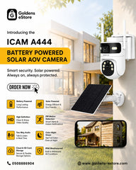ICAM365 A444 FHD 4MP+4MP Battery Solar PTZ Camera
