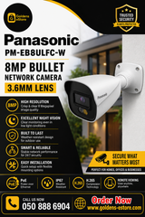 PANASONIC PM-EB8ULFC-W 8MP Bullet Network Camera 3.6mm