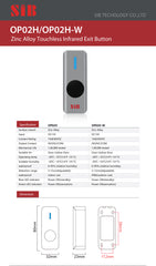 SIB OP02H ZINCE ALLOY EXIT BUTTON