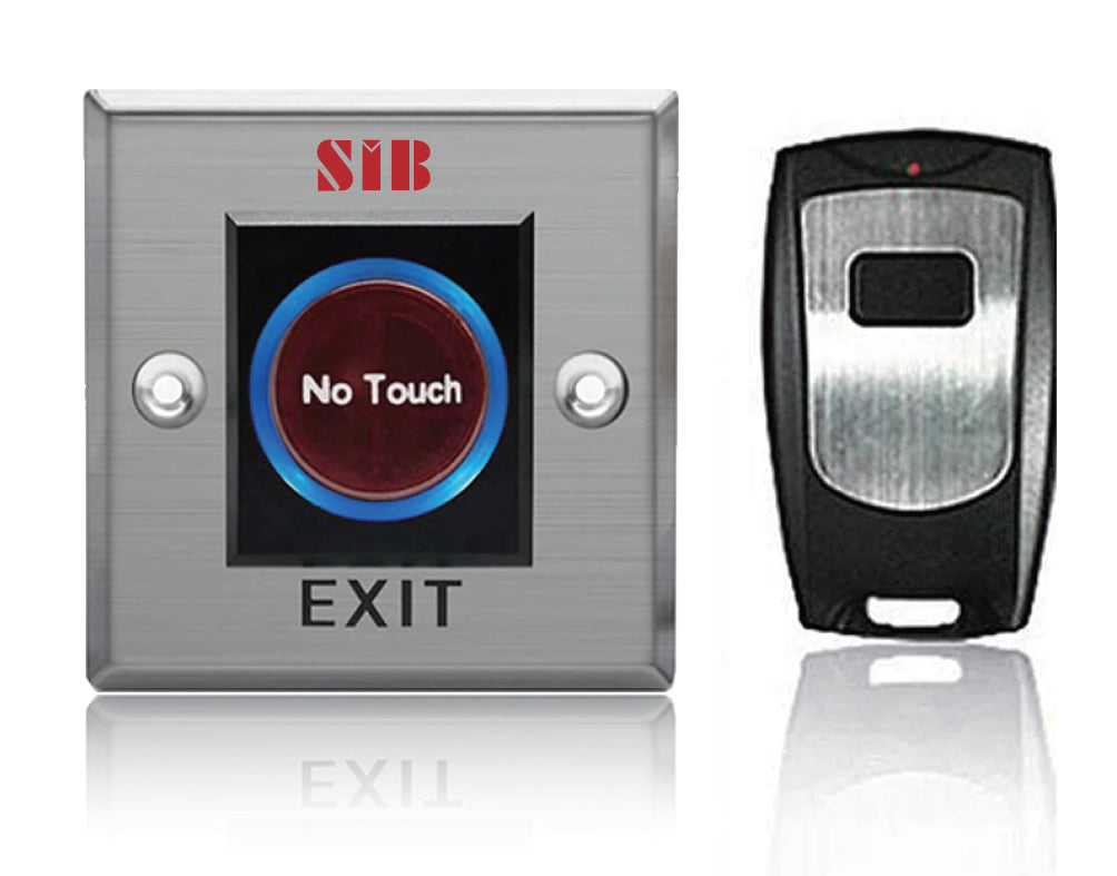 SIB OP17-R NO TOUCH SS EXIT BUTTON WITH REMOTE