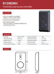SIB R109EM+MF+HID PLASTIC RFID HYBRID CARD READER ELECTRIC MAGNET AND MIFARE CARD SUPPORTABLE