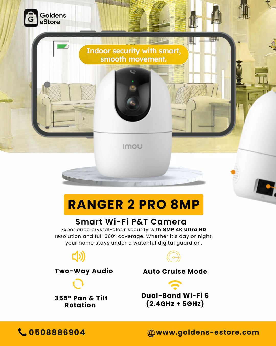 IMOU IPC-S2EN-8X0S RANGER 2 PRO CAMERA – 8MP