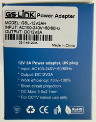 GS-LINK GSL-12V3A POWER ADAPTOR 12V-3A