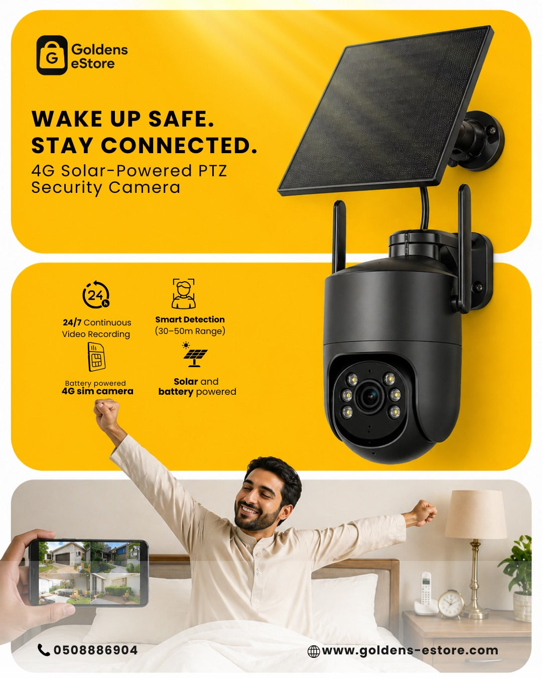 كاميرا الإنترنت بالطاقة الشمسية 4G AOV بدقة 5 ميجابكسل ICAM365 A11