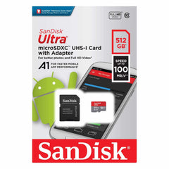 SANDISK 512GB SDSQUNR-512G-GN3MN USB MICRO SD CARD MEMMORY