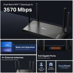 TP-LINK Archer BE220 BE3600 Dual-Band Wi-Fi 7 Router