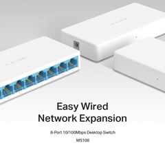MERCUSYS MS108 8 منافذ 10/100Mbps مفتاح سطح المكتب
