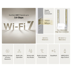 MERCUSYS ME25BE BE3600 موسع نطاق Wi-Fi 7