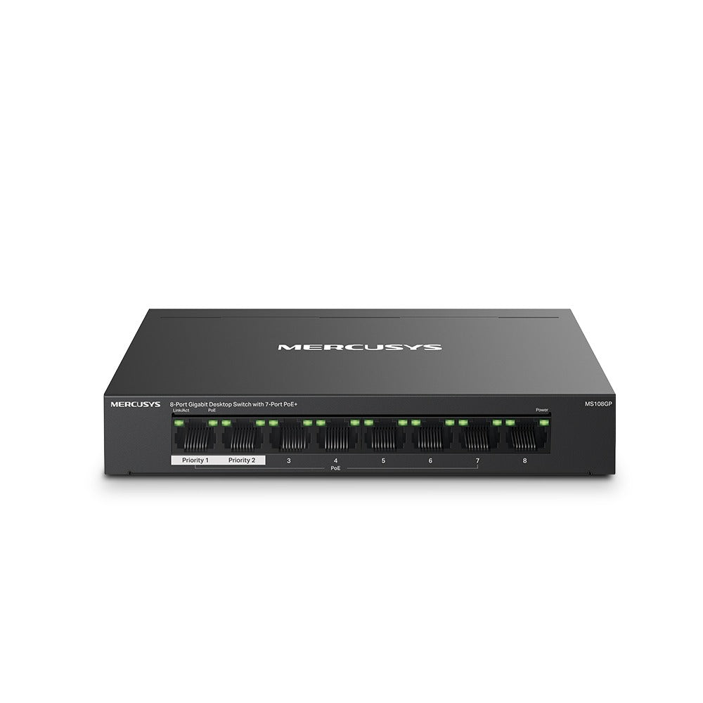 MERCUSYS MS108GP 8-Port Gigabit Desktop Switch with 7-Port PoE+