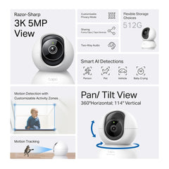 TAPO C230 3K Pan/Tilt AI Home Security Wi-Fi Camera
