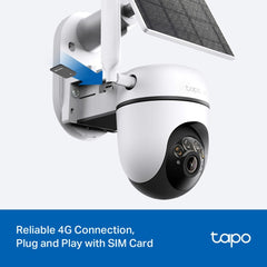 TAPO C615G KIT 2K 3MP Solar-Powered Pan/Tilt 4G LTE Security Camera Kit