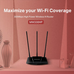 جهاز توجيه لاسلكي MERCUSYS MW330HP N300 عالي الطاقة