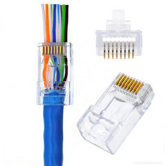 GS-LINK GSL-CON410-03 RJ45 UTP CAT6 CONNECTOR OPEN TYPE PASS THROUGH 100pcs