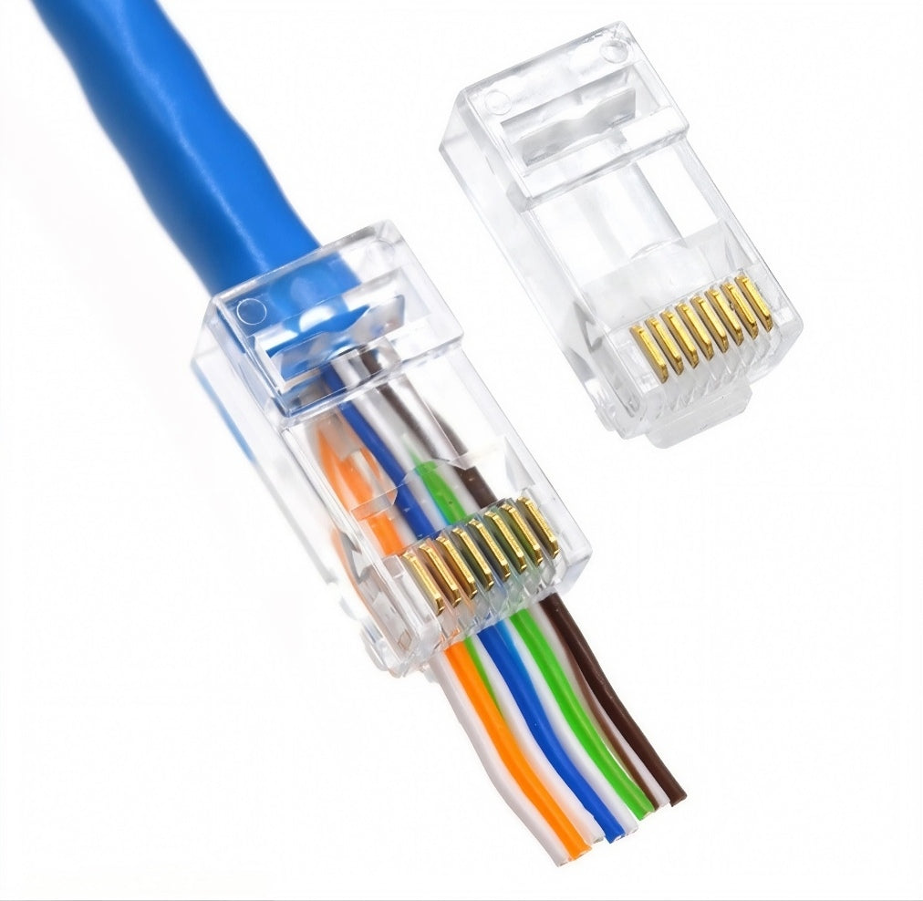 GS-LINK GSL-CON410-03 RJ45 UTP CAT6 CONNECTOR OPEN TYPE PASS THROUGH 100pcs